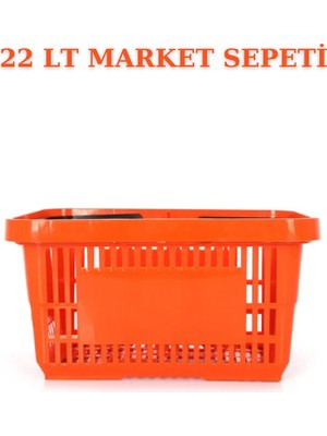 İstanbul Manken 2 Adet 22 Litre Market Sepeti, Alışveriş Sepeti, Saplı Market Sepeti