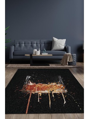 Homshtag Splash Shot Dokuma Tabanlı Yıkanabilir Dekoratif Halı