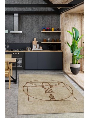 Homshtag Tirbuşon Dokuma Tabanlı Yıkanabilir Dekoratif Halı