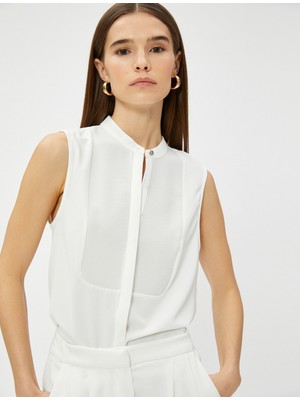 Koton Kolsuz Gömlek Hakim Yaka Gizli Düğmeli