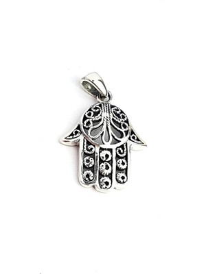 Ose Shop Fatmanın Eli Figürlü 925AYAR Gümüş Tasarım Kolye Ucu