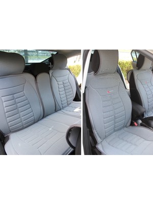 Kepmorpho Volkswagen Golf 7 Lüx Oto Koltuk Minderi Ön Arka 5'Li Set 5star Serisi Gri