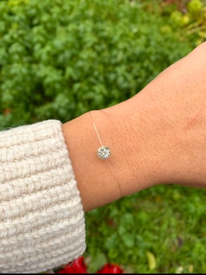 Atelier Çağla Tek Taş Hayalet Misina Bileklik