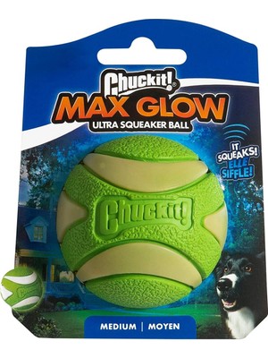 Chuckit Köpek Oyun Topu Sesli Gece Parlayan Chuckıt! Max Glow (Orta Boy)
