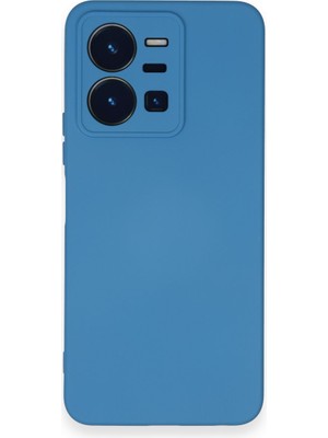 Bilişim Aksesuar Vivo Y22S Kılıf Nano Içi Kadife  Silikon - Mavi
