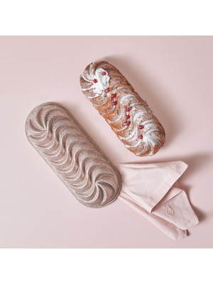 Emsan Bukle Baton Kek Kalıbı Rosegold 34,6x14x6,9 cm Yapışmaz Kaplama ve Yüksek Isı Dayanımı