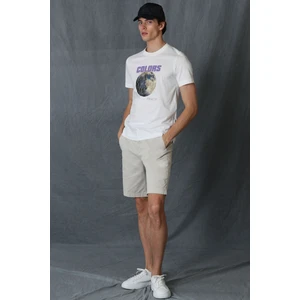 Zegler Spor Erkek Chino Şort Slim Fit Bej