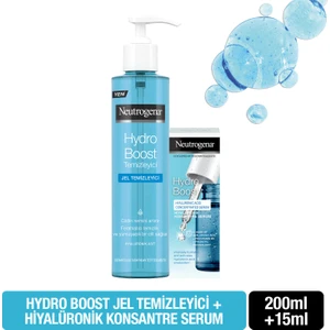 Hydro Boost Jel Temizleyici 200 ml + Neutrogena Hydro Bost Hiyalüronik Asit Konsantre Serum 15 ml