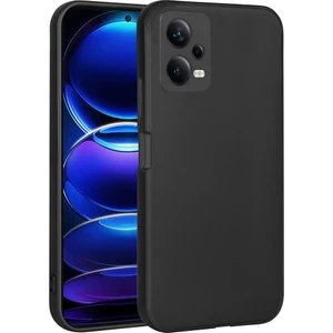 Case 4U Xiaomi Redmi Note 12 5G Kılıf Kamera Korumalı Klasik Mat Renkli Yumuşak Premier Silikon Siyah