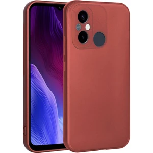 Case 4U Xiaomi Redmi 12C Kılıf Kamera Korumalı Klasik Mat Renkli Yumuşak Premier Silikon Kırmızı