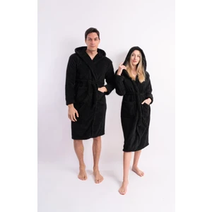 Sweet's Collection Uzun Kapüşonlu Unisex Welsoft Peluş Sabahlık