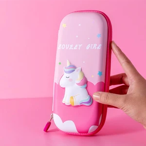 Ilkokul Öğrencileri Karikatür Eva Kalem Kutusu 3D Üç Boyutlu Kalem Kutusu Kadın Su Geçirmez Düşme Önleyici Çocuk Büyük Kapasiteli Kalem Kutusu (Yurt Dışından)