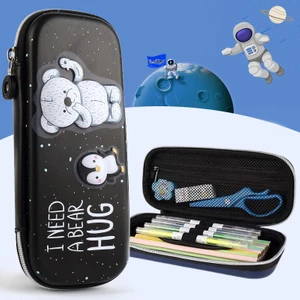 Ilkokul Öğrencileri Karikatür Eva Kalem Kutusu 3D Üç Boyutlu Kalem Kutusu Kadın Su Geçirmez Düşme Önleyici Çocuk Büyük Kapasiteli Kalem Kutusu (Yurt Dışından)