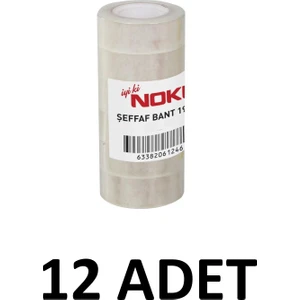 12 Adet Kristal  Büro Bandı 19MM x 33 Metre Para Bandı
