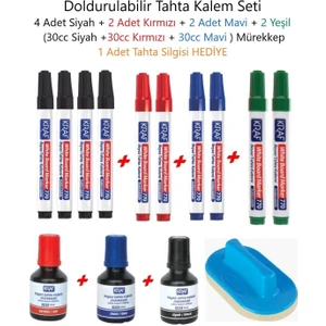 Doldurulabilir Beyaz Tahta Kalemi Seti - 14 Parça