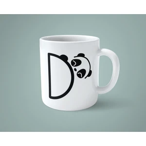 Hesaplısı Burada D Harfi Panda Alfabe Baskılı Kupa Bardak