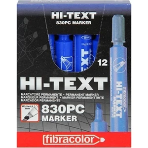 Hi-Text Hı-Text 830PC Permanent Kalem Mavi Kesik Uç 12'li Kutu