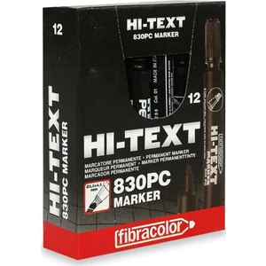 Hi-Text Hı-Text Yuvarlak Uç Marker Koli Kalemi 830 Pb Siyah 12 Li