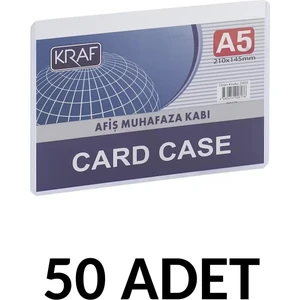 50  Adet Afiş Muhafaza Kabı A5 Card Case