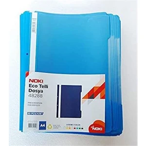 Telli Dosya Plastik Ekonomik A4 Mavi (50 Li) 48288-130