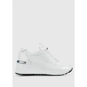 Beyaz Deri Kadın Ayakkabı