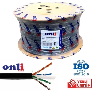 Onli Cable Onli 23AWG Pe Dış Ortam Cat6 Outdoor Kablo 305MT Siyah