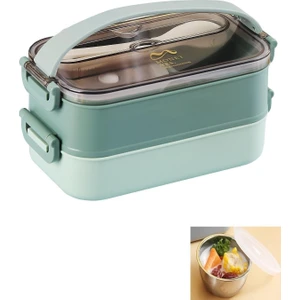 Bento Lunch Box Ofis-Okul Için Yeni Nesil Sefer Tası -Çorba Kaseli Model-Paslanmaz Çelik