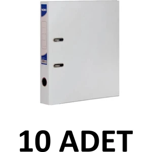 10 Adet Beyaz Dar Plastik Klasör