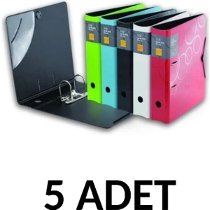 5 Adet Neon Renkler  Süper Lüx Klasör (Her Renk 1 Adet )