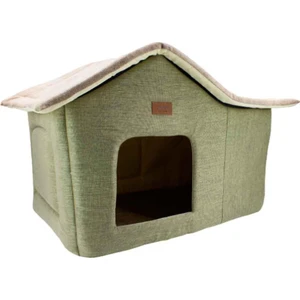Kedi ve Köpek Için Cabin Kulübe Yatak Haki
