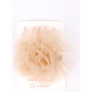 Le Mabelle Bej Tül Çiçek Kız Çocuk Klips Toka