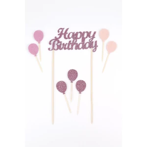 Le Mabelle Lila Happy Birthday Balon Pasta Süsü