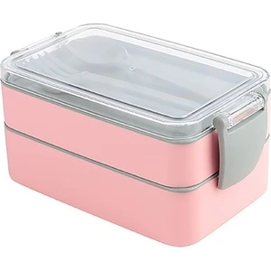 Titiz Plastik Titiz AP-9477 Fely Iki Bölmeli Beslenme Kabı Seti - Pembe