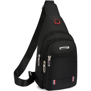 Go Biz Erkek Çantası, Açık Seyahat Omuz Çantası, Moda Erkek Küçük Göğüs Çantası, Polyester Crossbody Çanta, Rahat Küçük Sırt Çantası (Yurt Dışından)