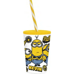 Kevin Minion Desenli Kapaklı Pipetli Bardak 340 Cc