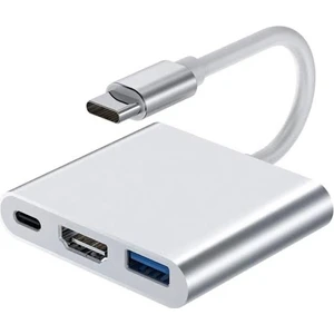 Ultratekno 3in1 Type-C To HDMI Hub Port Adaptör Pd USB 3.0 4K HDMI Çıkışlı Çoklayıcı