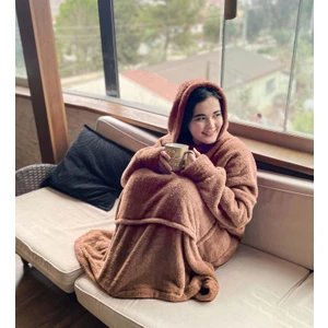 Welsoft Peluş Polar Giyilebilir Battaniye Pijama