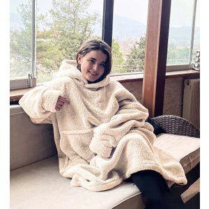 Welsoft Peluş Polar Giyilebilir Battaniye Pijama