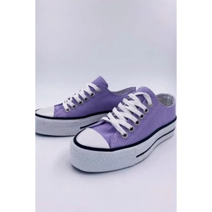 Melen Shoes Skywalk Keten Lila Yüksek Taban Sneaker Spor Ayakkabı
