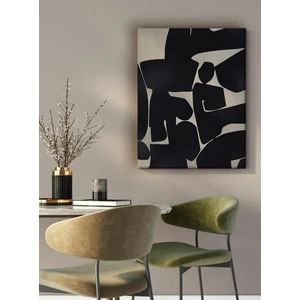 Kanvas Bej Antrasit Renkli Geometrik Modern Tablo 1065