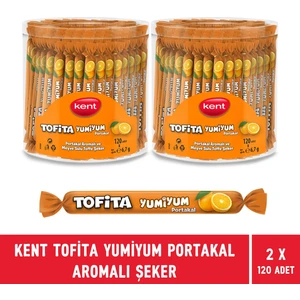 Tofita Yumi Portakal Aromalı Şekerleme 120'li Kavanoz - 2 Adet