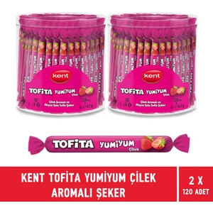 Tofita Yumi Çilek Aromalı Şekerleme 120'li Kavanoz - 2 Adet