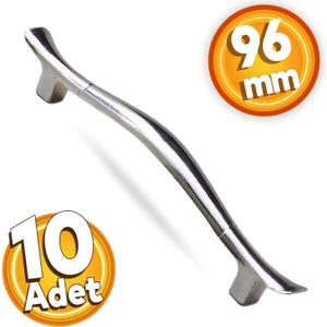 Orkide Çekmece Dolap Kapak Kulpu Kulbu 96 mm Krom Metal Kulp 10 Adet