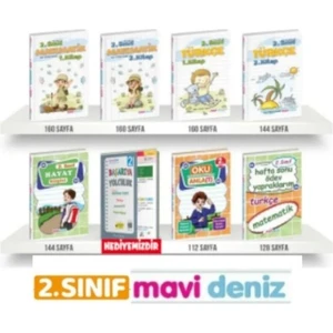 Mavi Deniz Yayınları 2. Sınıf Eğitim Seti Tam Set 7 Kitap Yeni