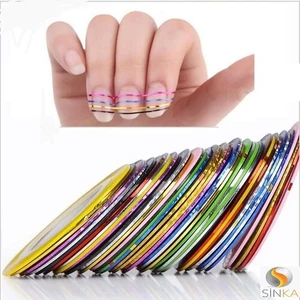 Tırnak Nail Art Desen Şerit Bant Süsleme 10 'lu Nail Art Bantları Kolay Uygulama
