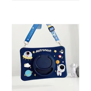 Alfa MEC Apple Ipad 5. Nesil 9.7" 2017 A1822 A1823 Uyumlu Astronot Kılıf Standlı Eğlenceli Koruma