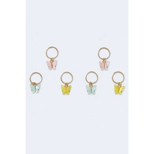 New Obsessions Soft Renkler Kelebek Saç Küpesi Seti 6'lı Set
