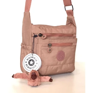 Nemo Bags Pudra Kadın Küçük Boy Omuz  Kırinkıl Askılı Çapraz Postacı Omuz Çanta Su Geçirmez 22X22X10CM