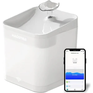 WF004 Akıllı Kedi Köpek Su Sebili Su Şelalesi Su Pınarı, Uv Su Filtrelemeli - Smart Wifi - Tuya App, Ultra Sessiz, Beyaz