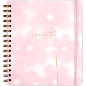 Matt Notebook 19X21 cm Kare Lastikli Spiralli Sert Kapak Not Defteri Çizgili